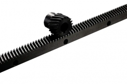 Linear precision guides helical gear rack